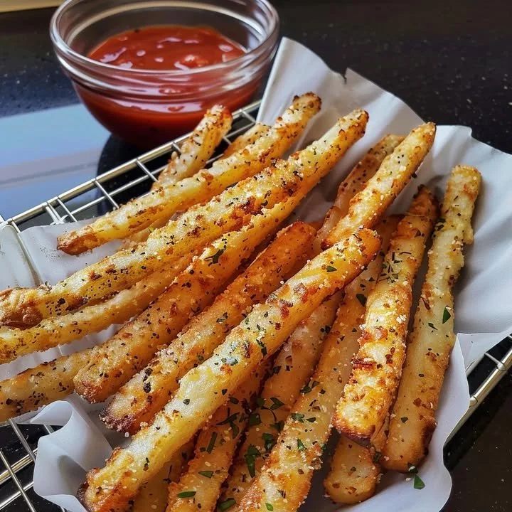 Golden Crispy Parmesan Potato Fries