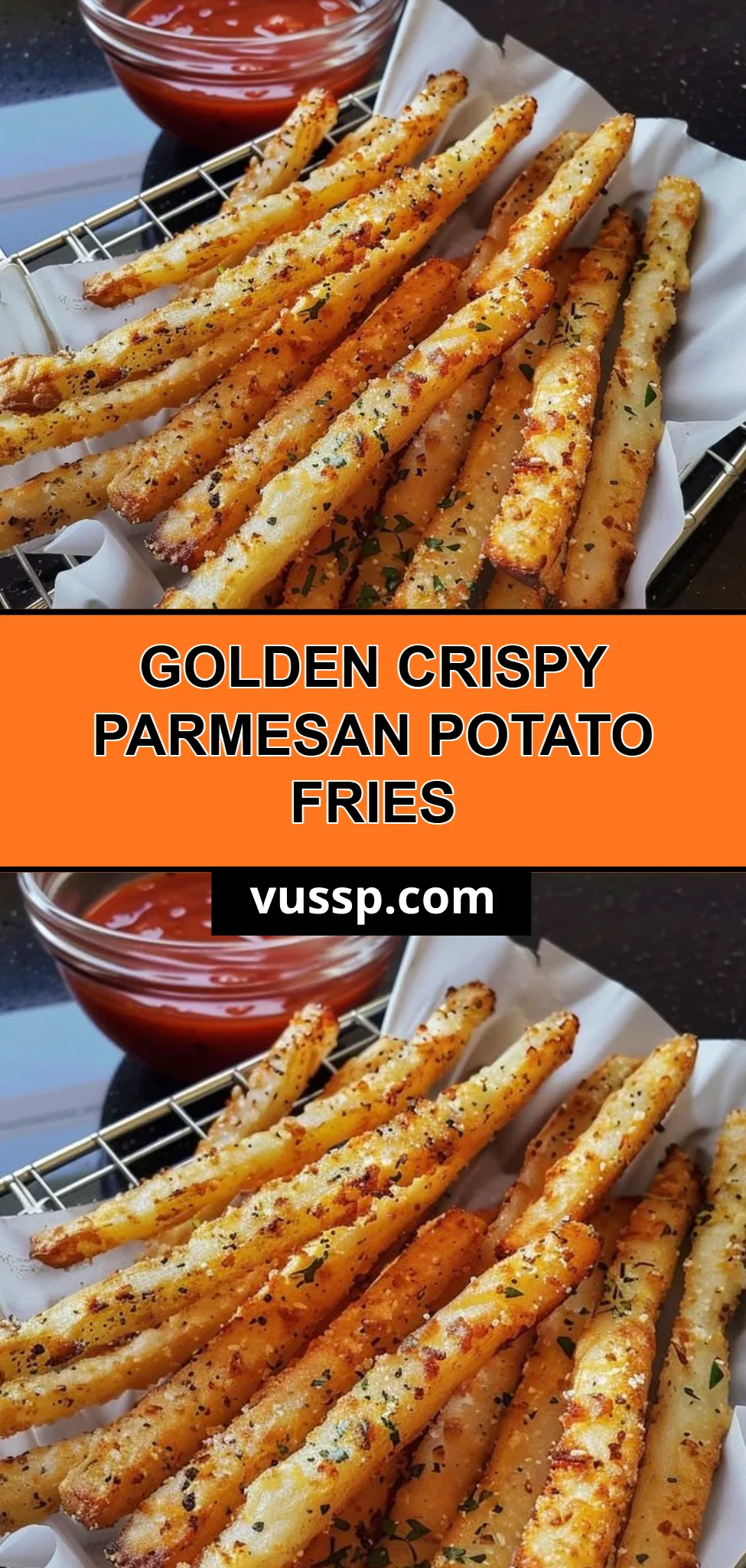 Golden Crispy Parmesan Potato Fries