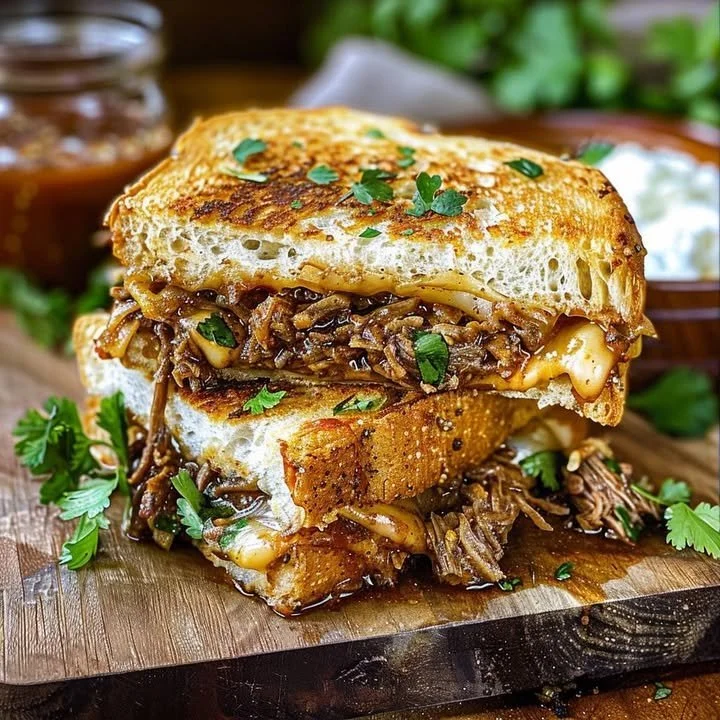 Grilled Birria Cheese Melt
