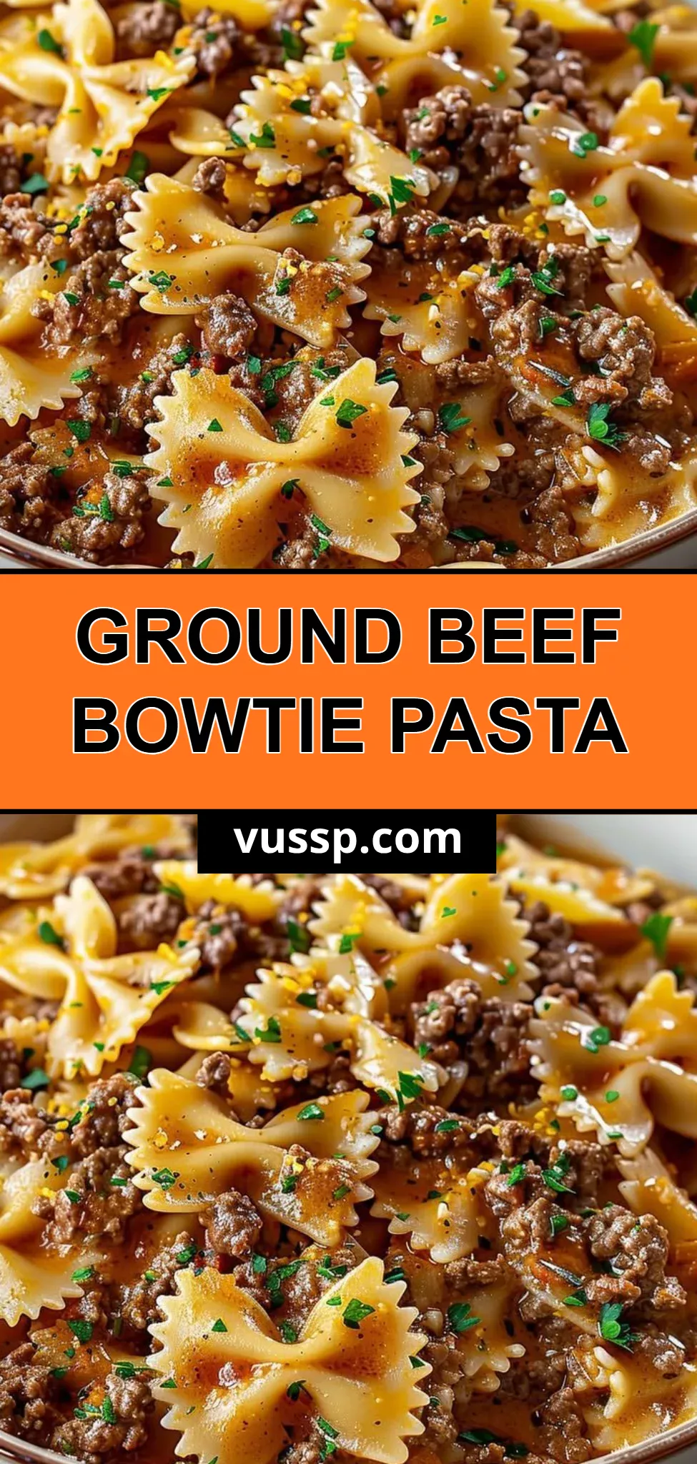Ground Beef Bowtie Pasta