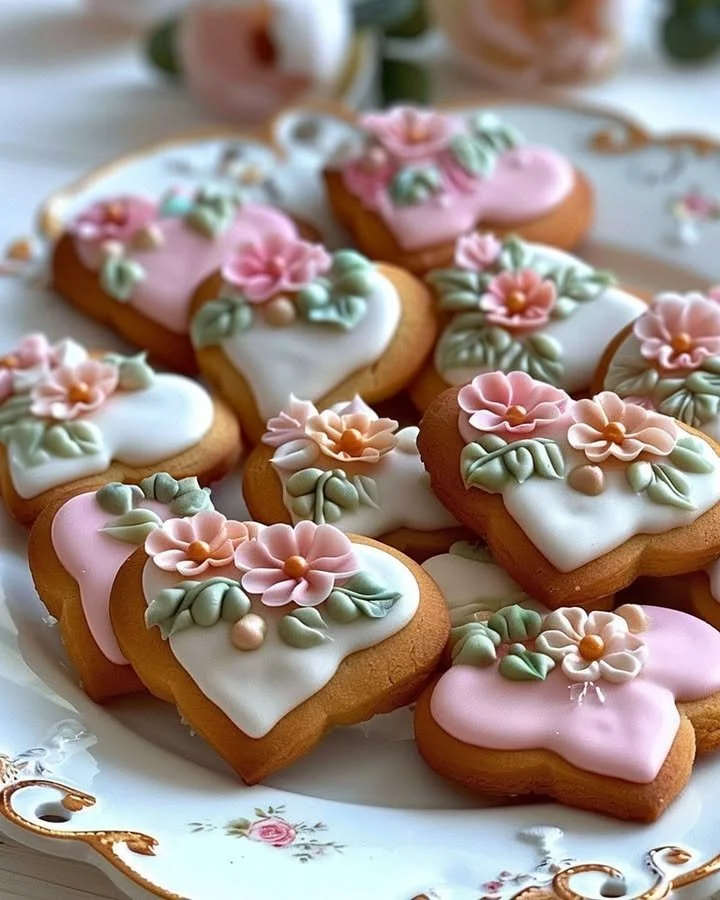 Heart Shaped Cookies with Royal Icing