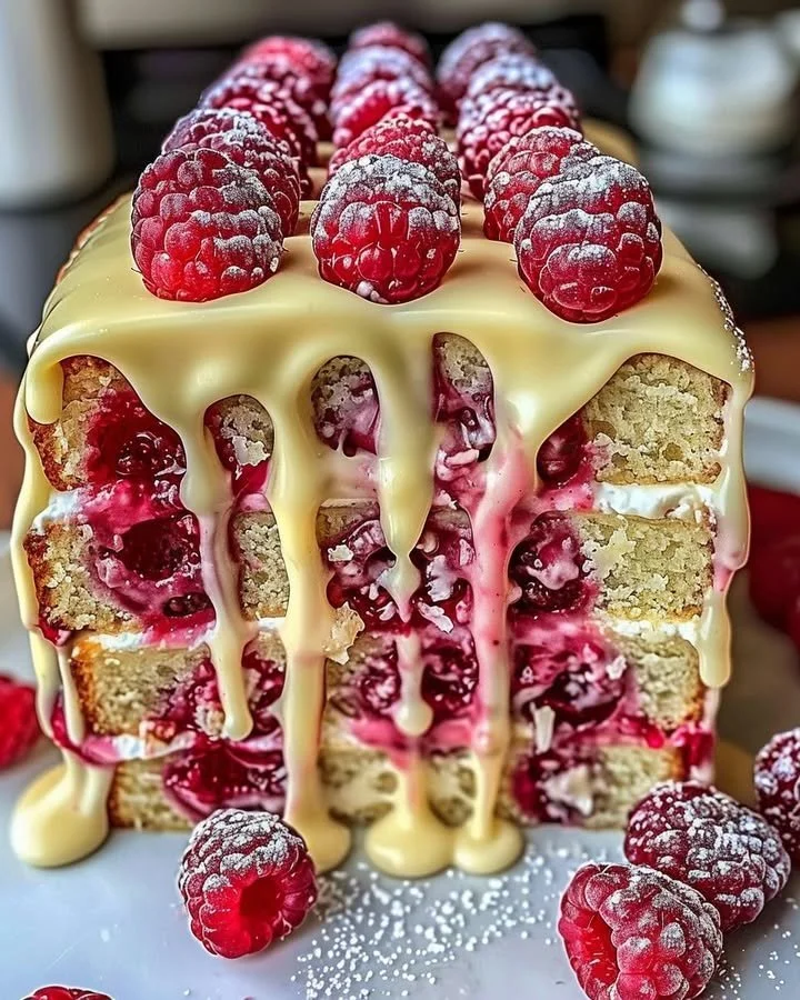 Heavenly Raspberry White Chocolate Cake
