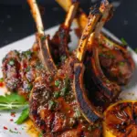 Herb infused lamb chops prepared with fresh herbs and spices