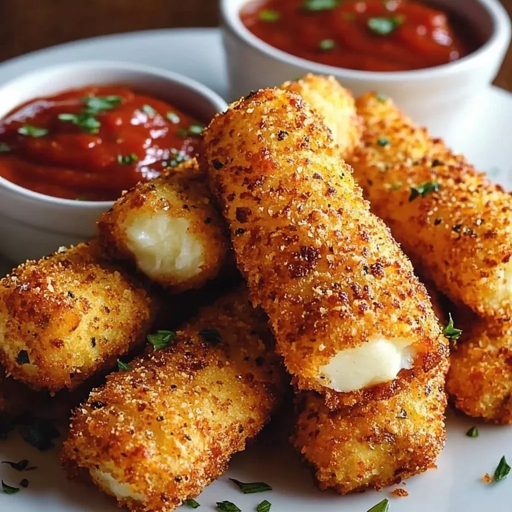 Homemade Crispy Mozzarella Sticks