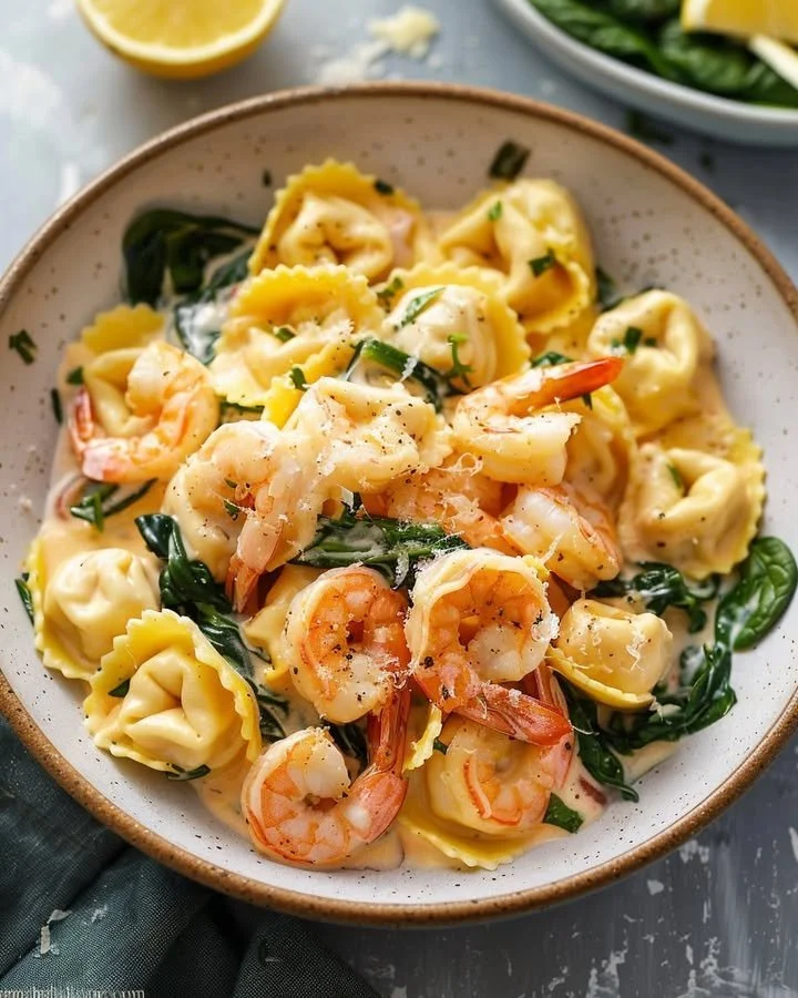 Lemon Cream Shrimp Tortellini