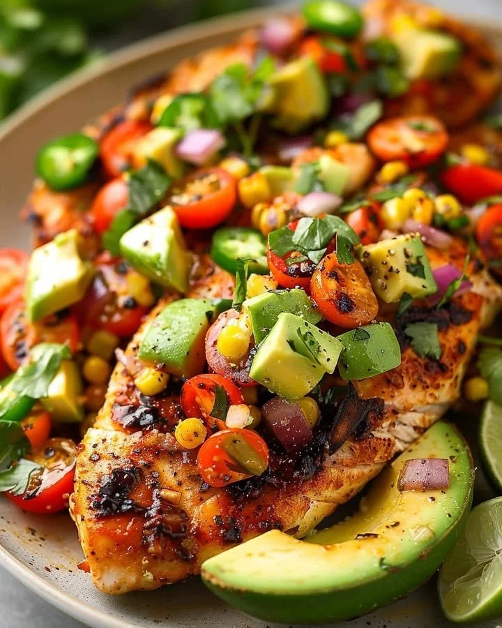 Lime Fiesta Chicken with Avocado Salsa