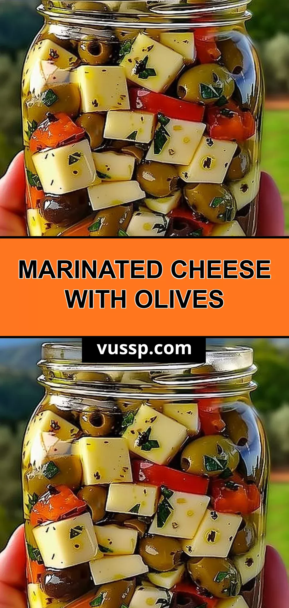 Marinated Cheese with Olives