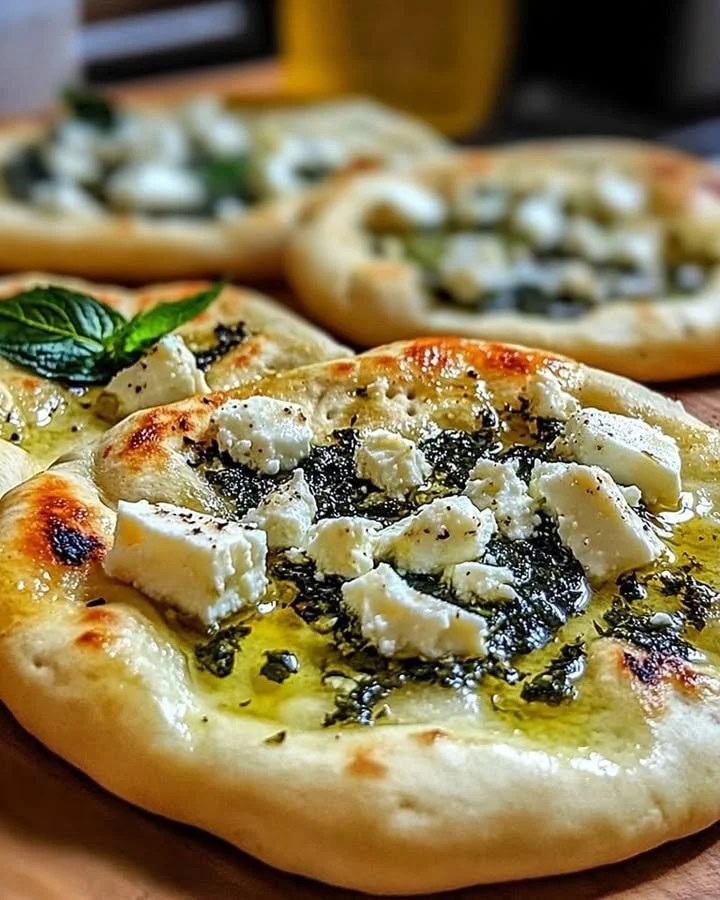 Mediterranean Mint Feta Flatbreads