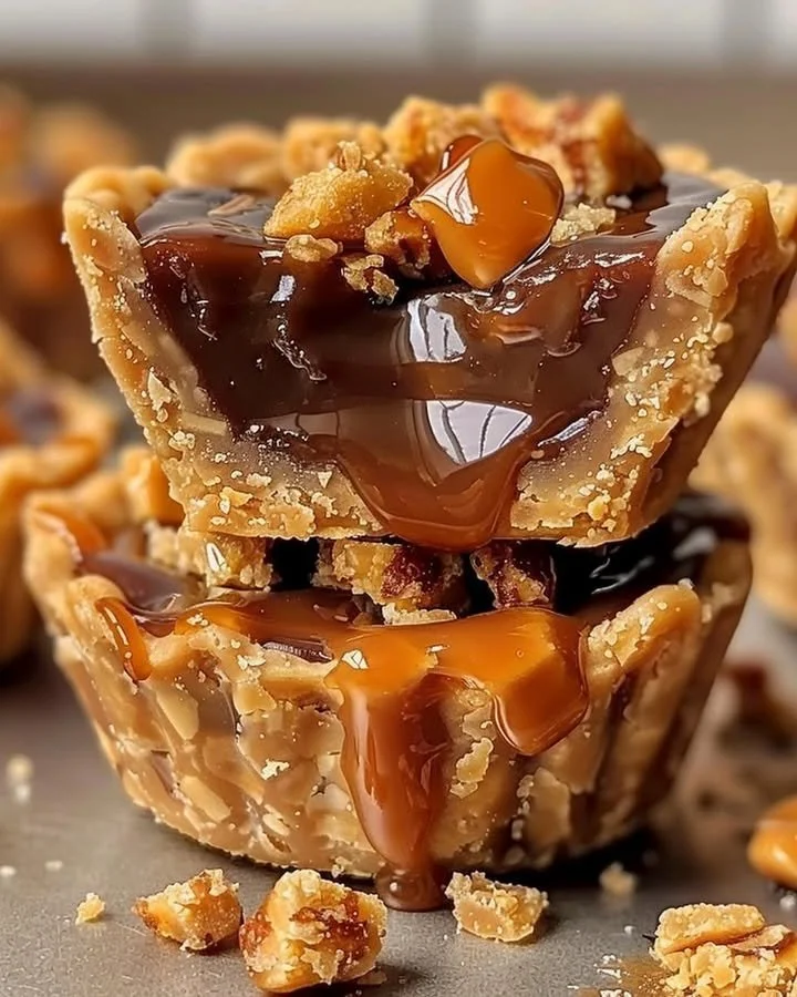 Mini Butterfinger Caramel Crunch Pies