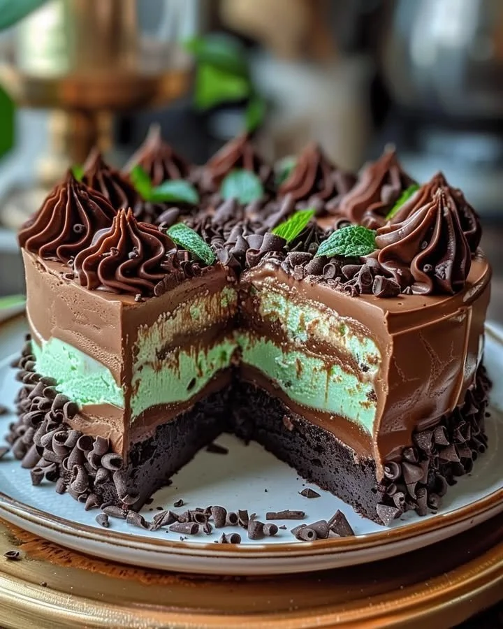 Mint Chocolate Fudge Cheesecake