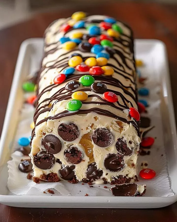 M&M’s Chocolate Chip Cookie Dough Roll