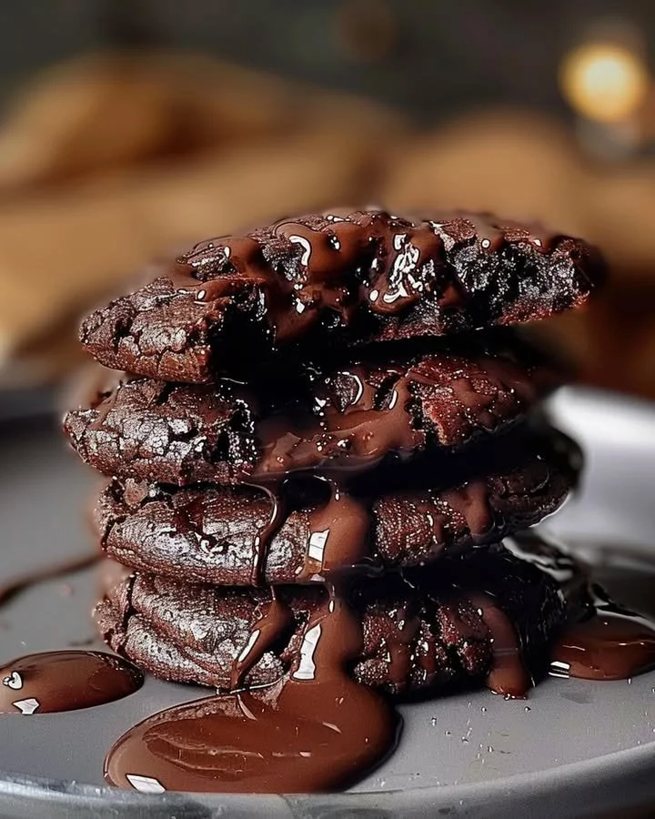 Molten Chocolate Brownie Cookies