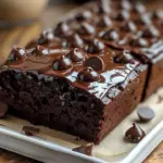 Molten Fudge Brownie Bread with rich chocolate and gooey fudge