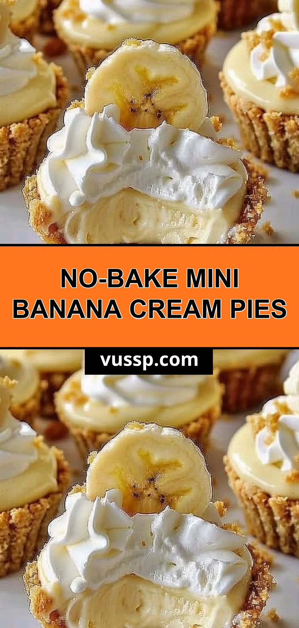 No-Bake Mini Banana Cream Pies