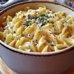 A serving of flavorful noodles in a cafeteria setting, ready to enjoy.