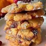 Plate of Orange Cranberry Shortbread Cookies with a festive touch