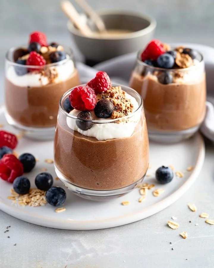 Overnight Chocolate Cereal with Berries
