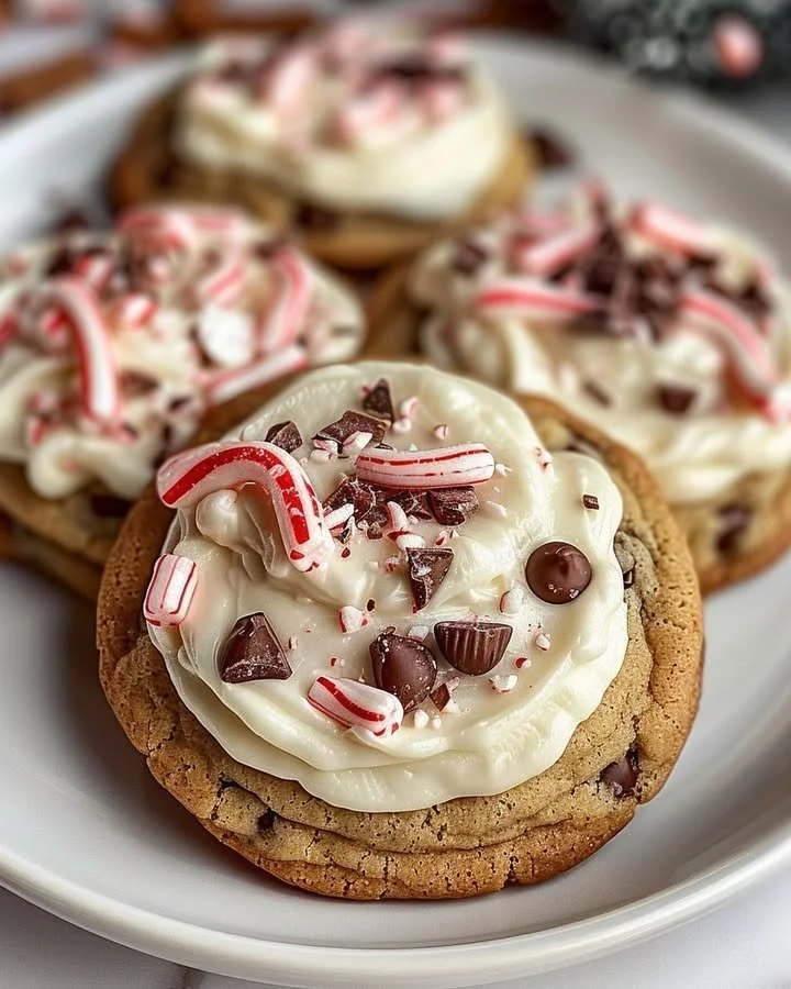Peppermint Frosted Chocolate Cookies