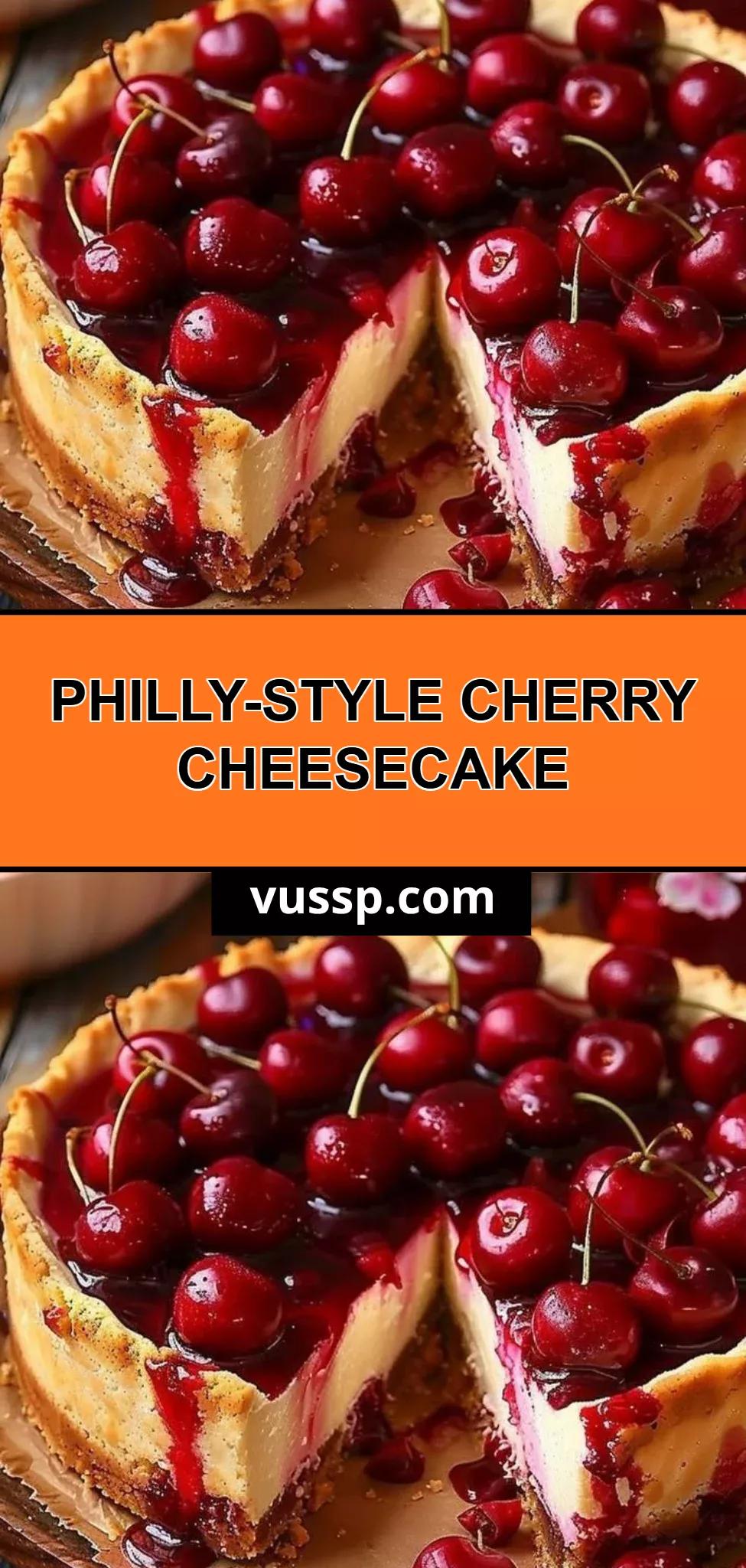 Philly-style Cherry Cheesecake