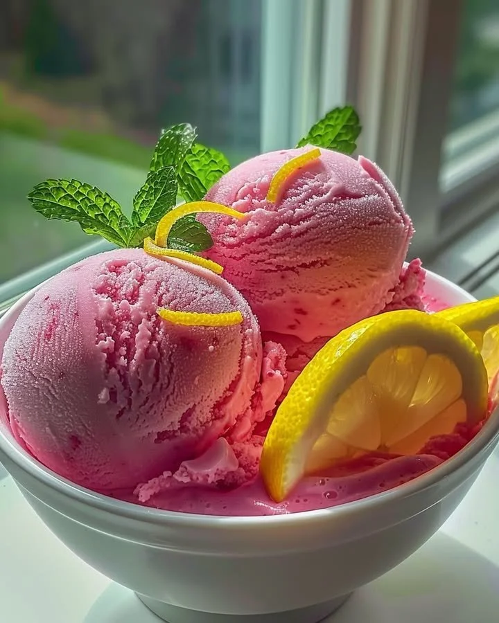Pink Lemonade Sorbet Delight