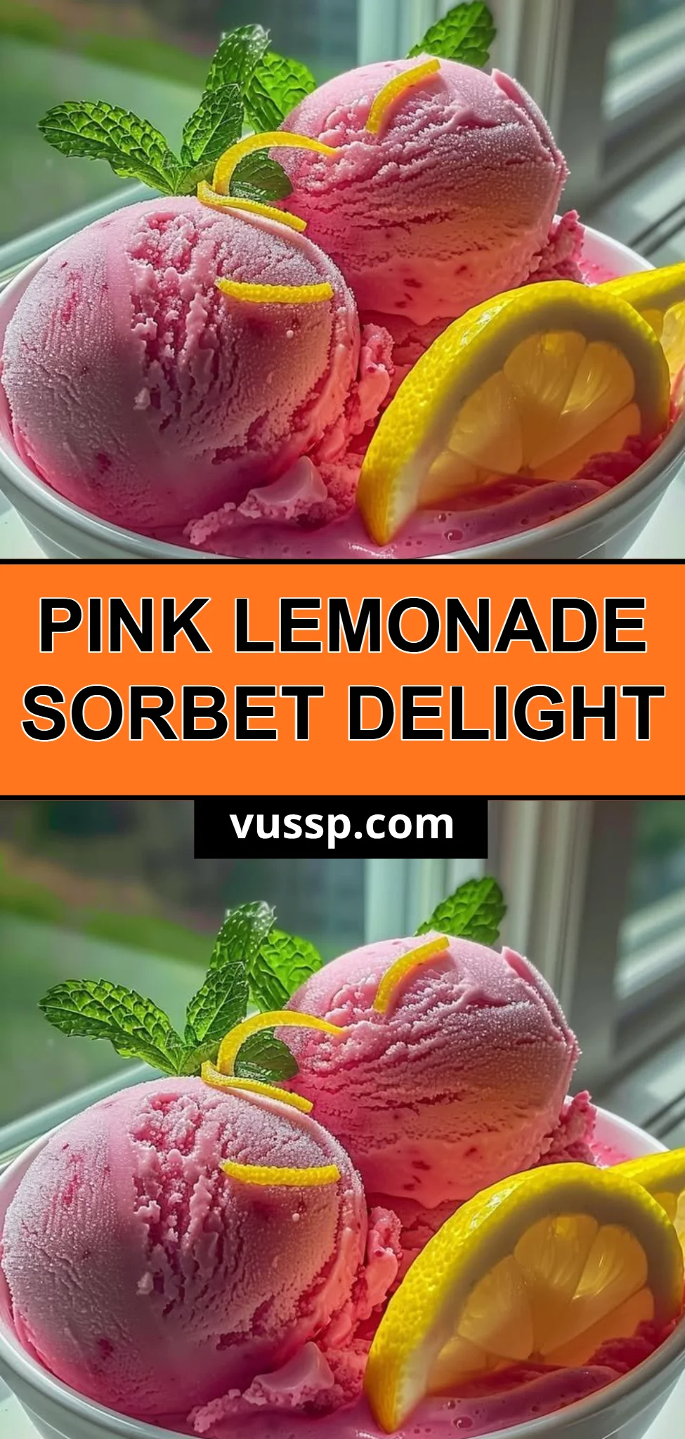 Pink Lemonade Sorbet Delight