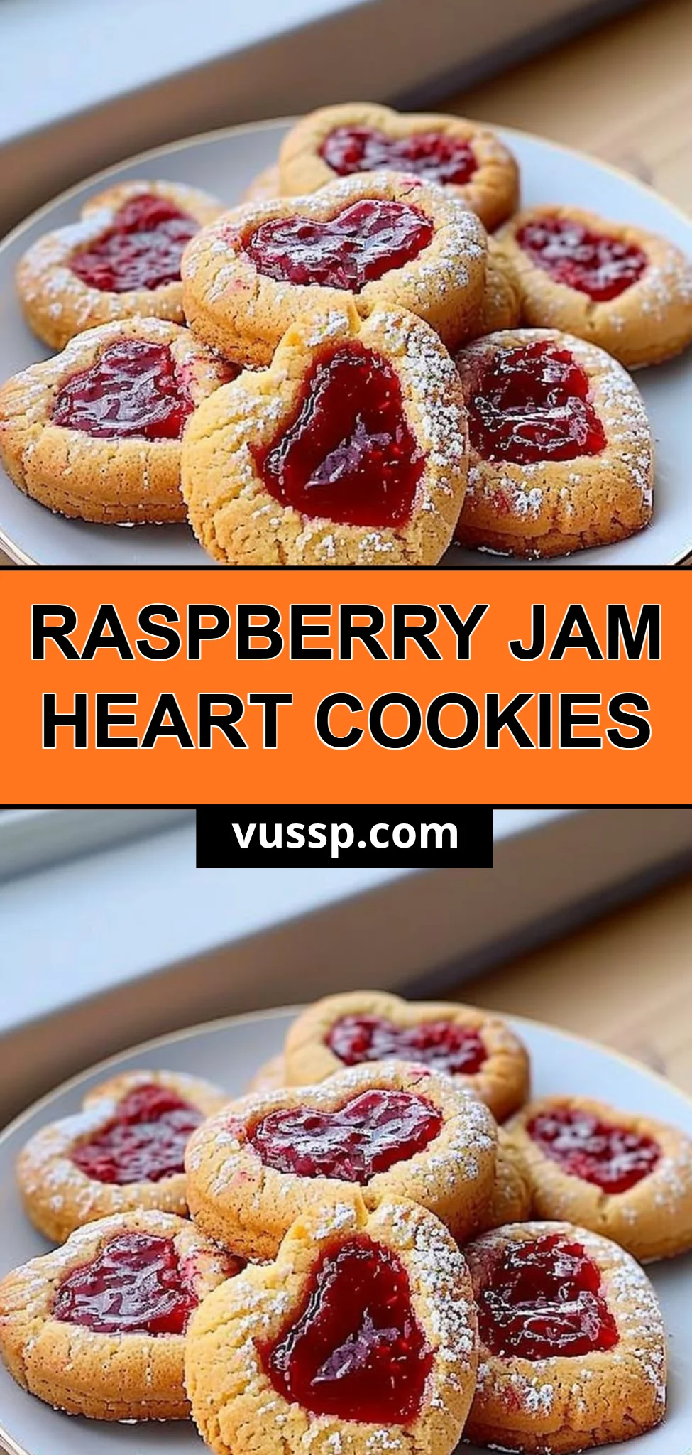 Raspberry Jam Heart Cookies