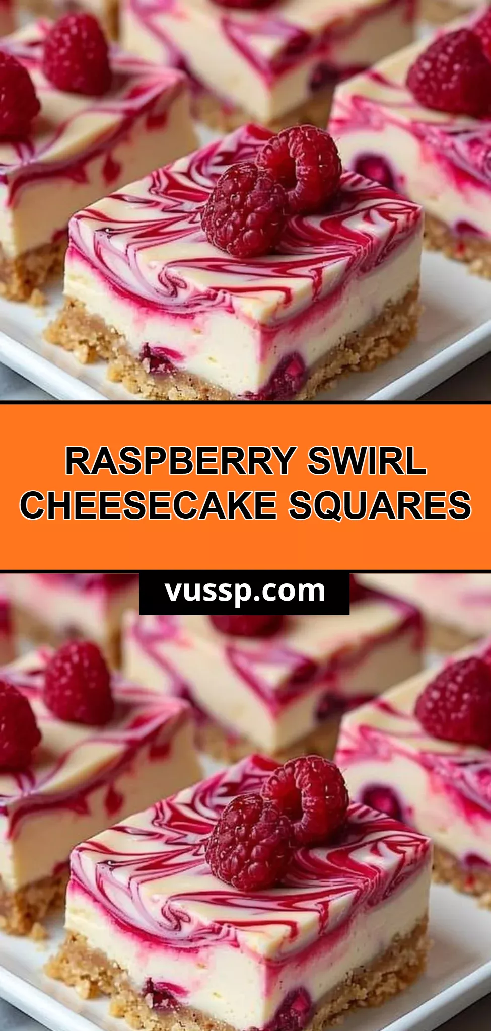 Raspberry Swirl Cheesecake Squares
