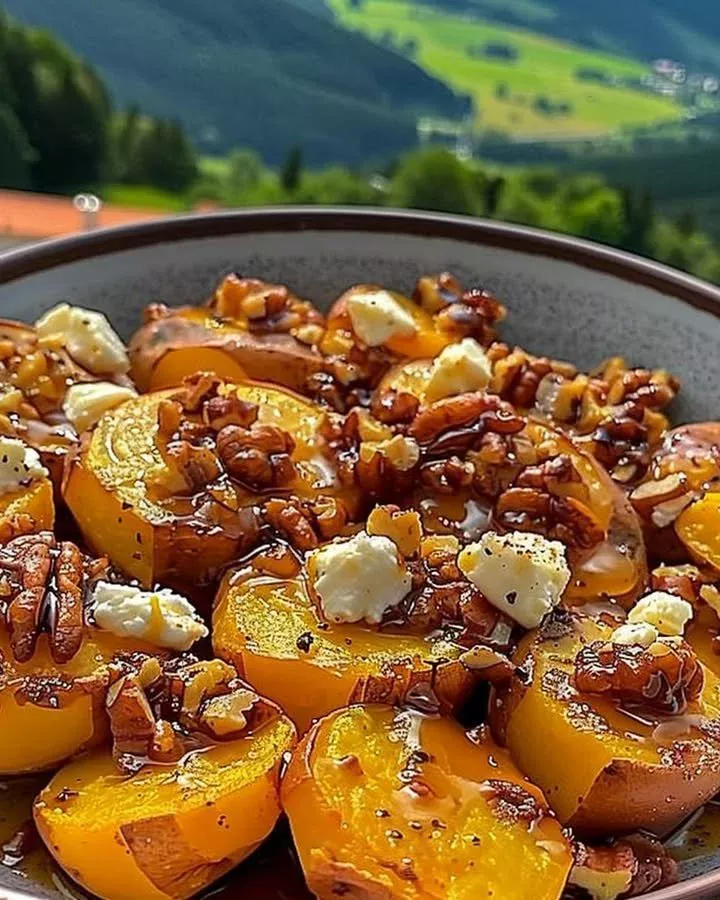 Roasted Walnut Maple Goat Cheese Potatoes