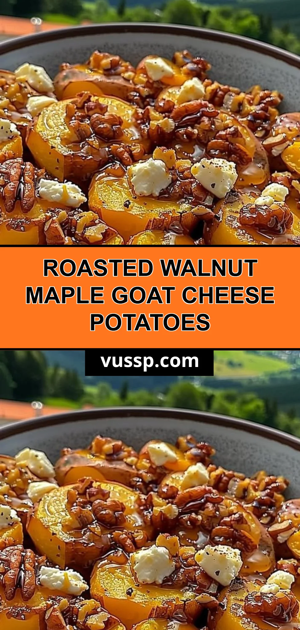 Roasted Walnut Maple Goat Cheese Potatoes