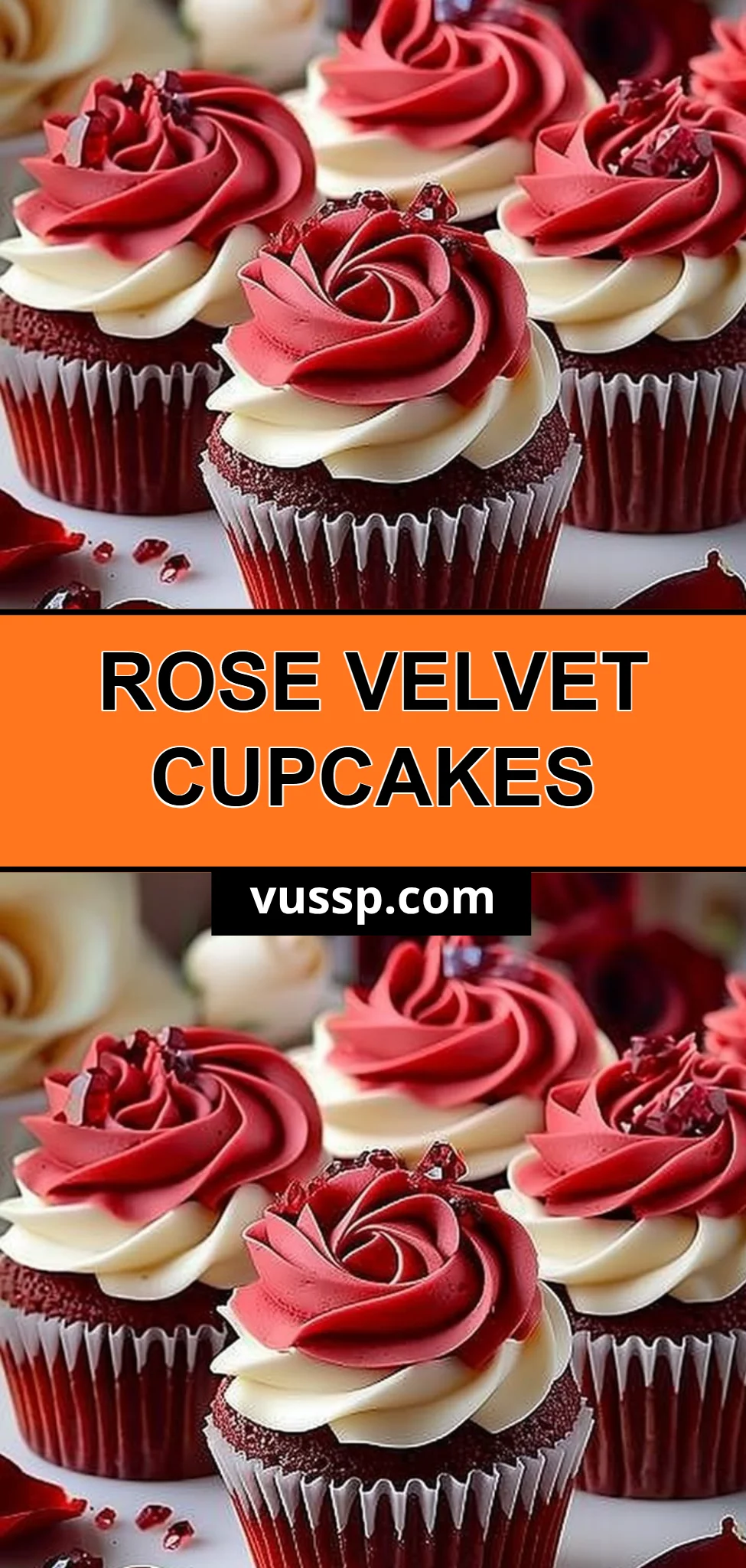 Rose Velvet Cupcakes