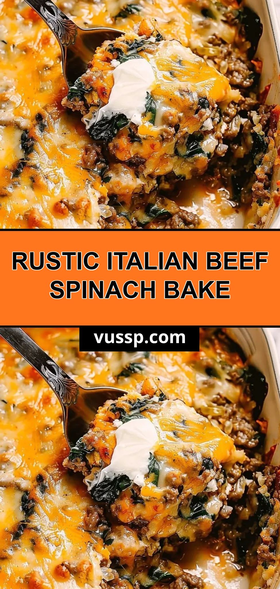 Rustic Italian Beef Spinach Bake