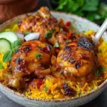 Saffron-Spiced Chicken served with fragrant Barberry Rice