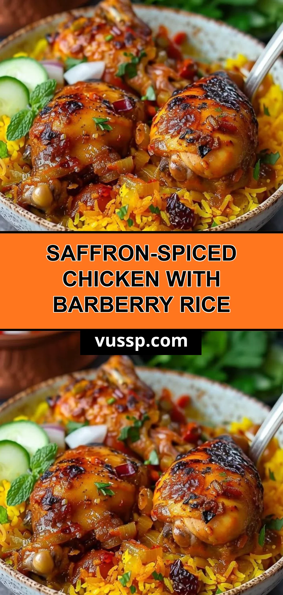 Saffron-Spiced Chicken with Barberry Rice