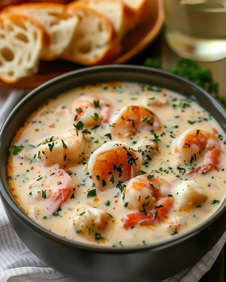 Seafood Bisque with Crab and Shrimp