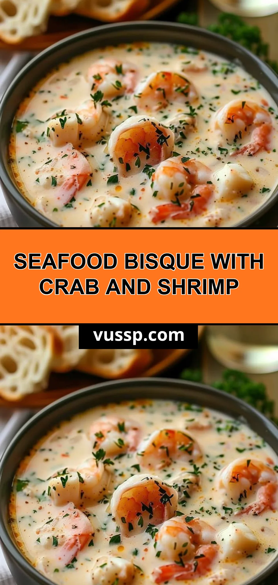 Seafood Bisque with Crab and Shrimp