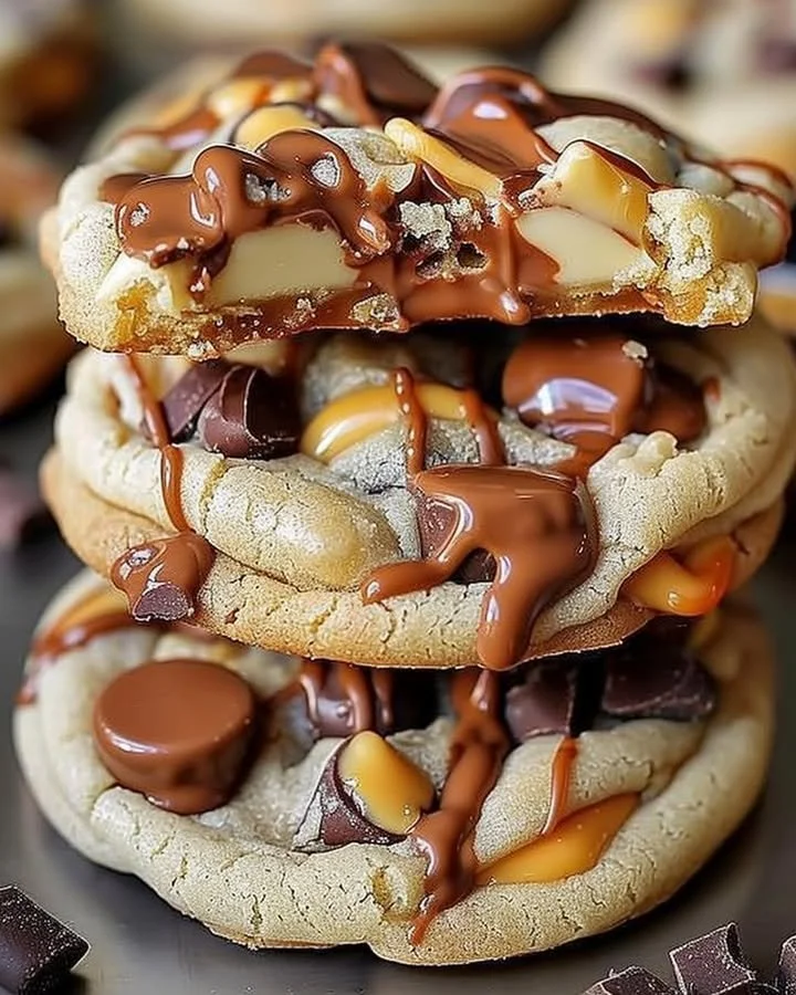 Sinfully Gooey Peanut Butter Cheesecake Cookies