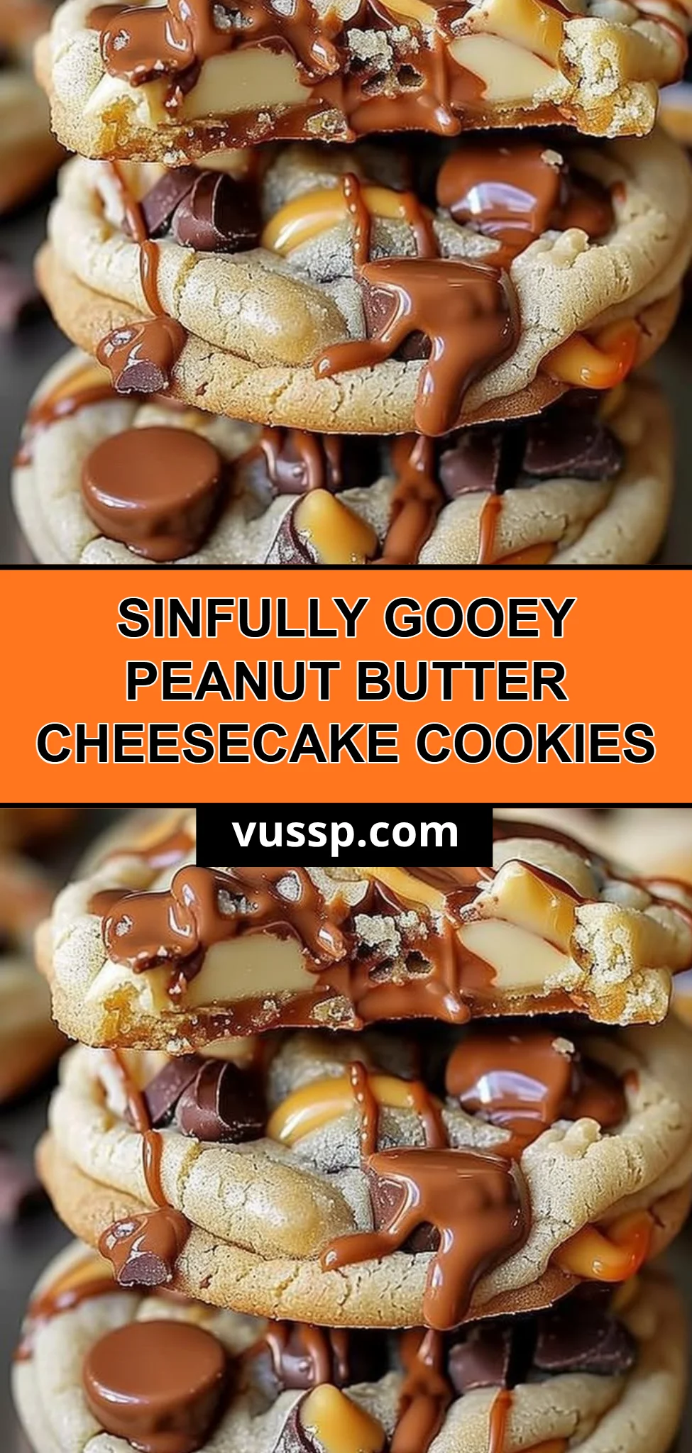 Sinfully Gooey Peanut Butter Cheesecake Cookies