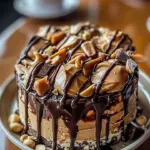 Delicious chocolate peanut butter dessert showcasing rich flavors.