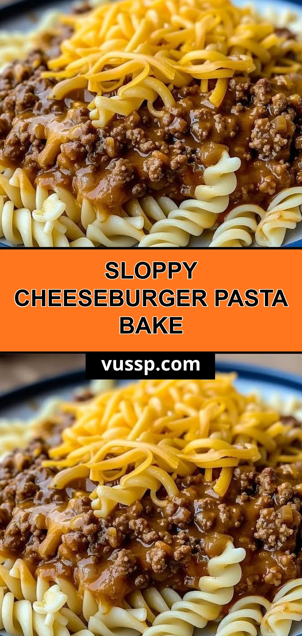 Sloppy Cheeseburger Pasta Bake
