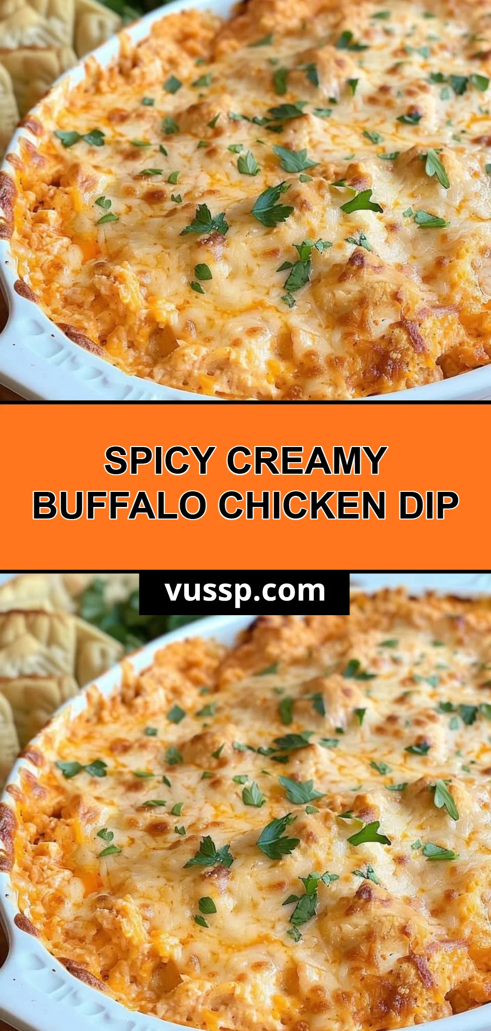 Spicy Creamy Buffalo Chicken Dip