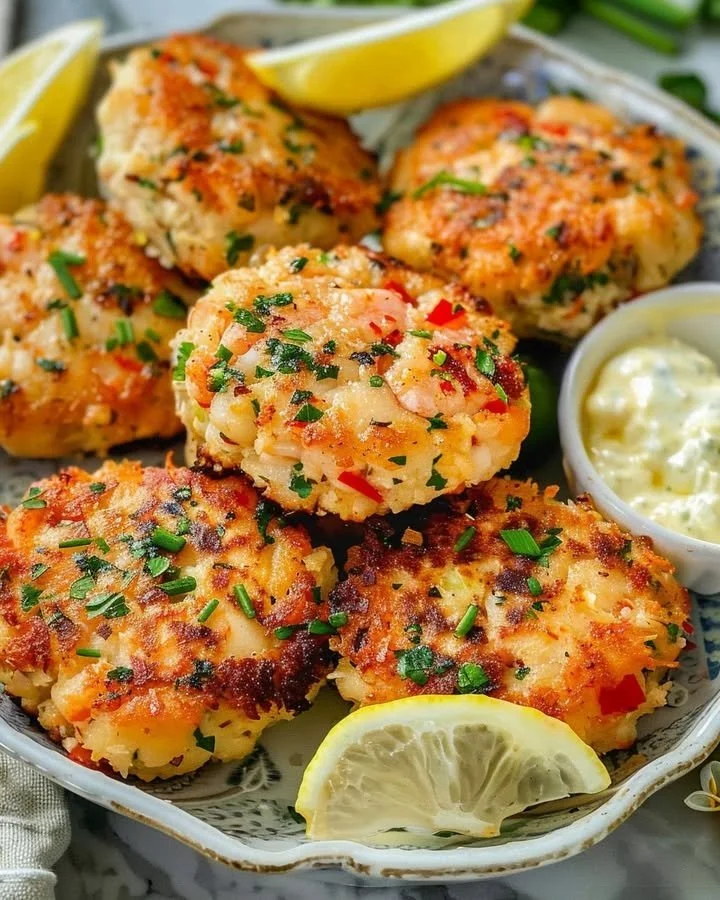 Spicy Shrimp Cakes with Chili Dip
