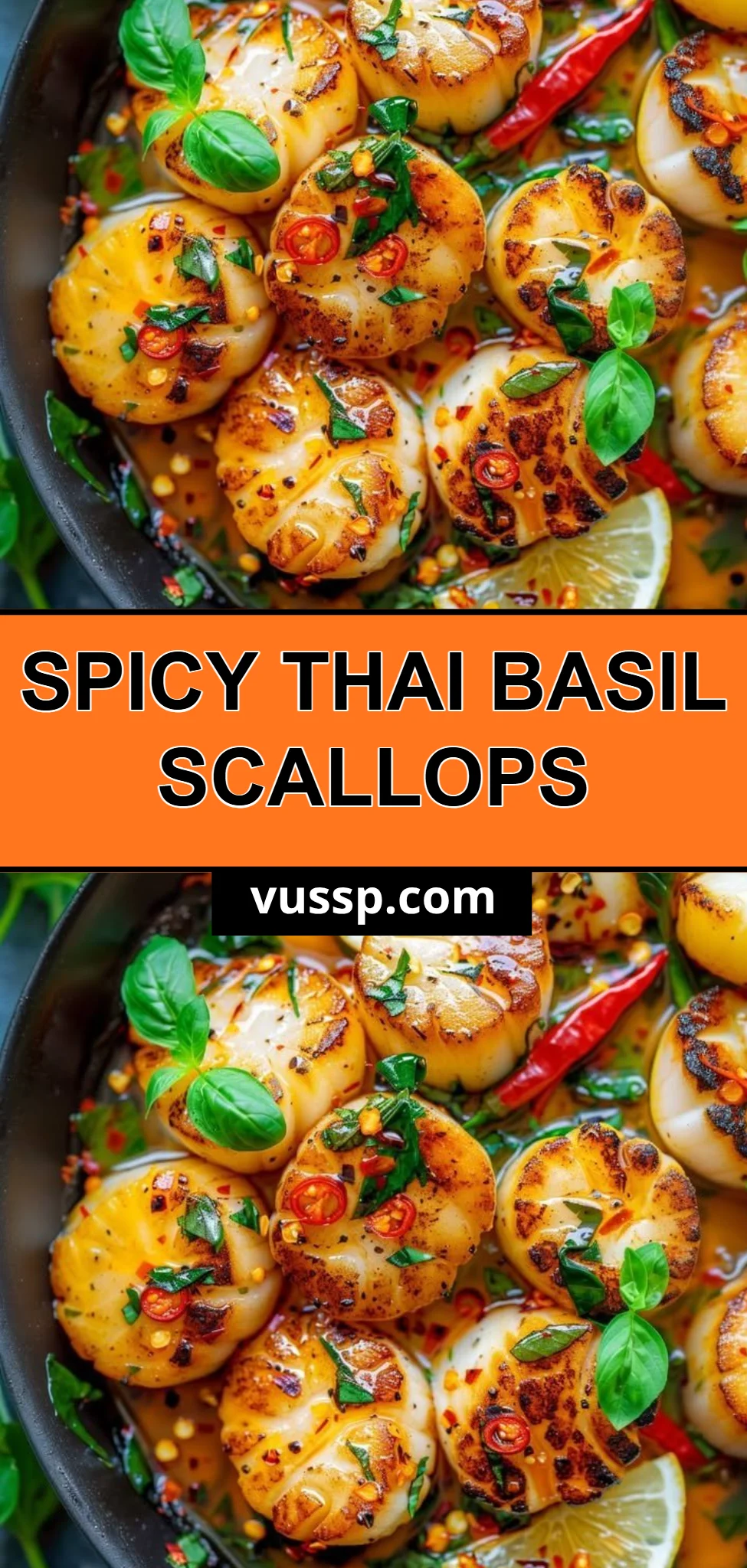 Spicy Thai Basil Scallops