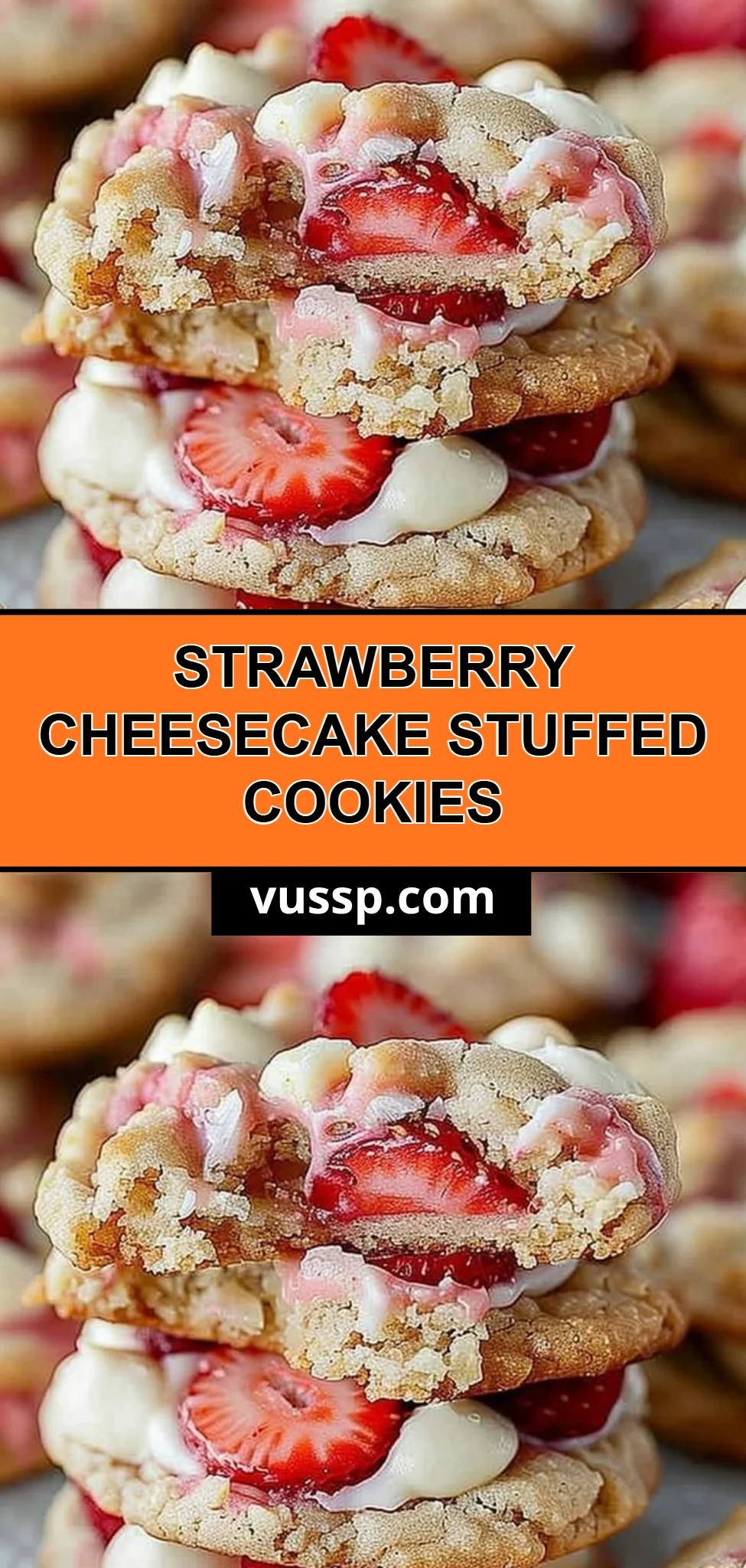 Strawberry Cheesecake Stuffed Cookies