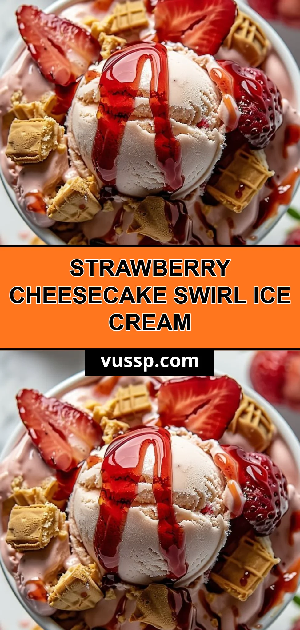 Strawberry Cheesecake Swirl Ice Cream