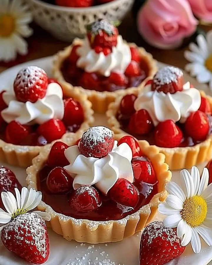 Strawberry Meringue Tartlets
