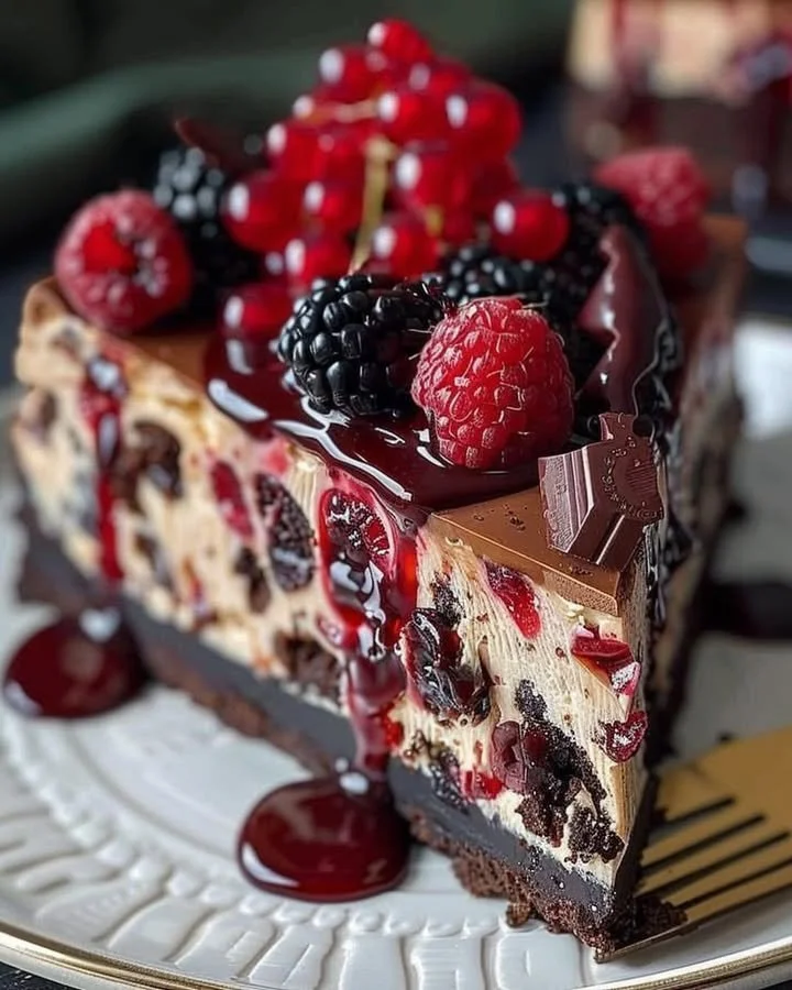 Symphony of Black Forest Cheesecake
