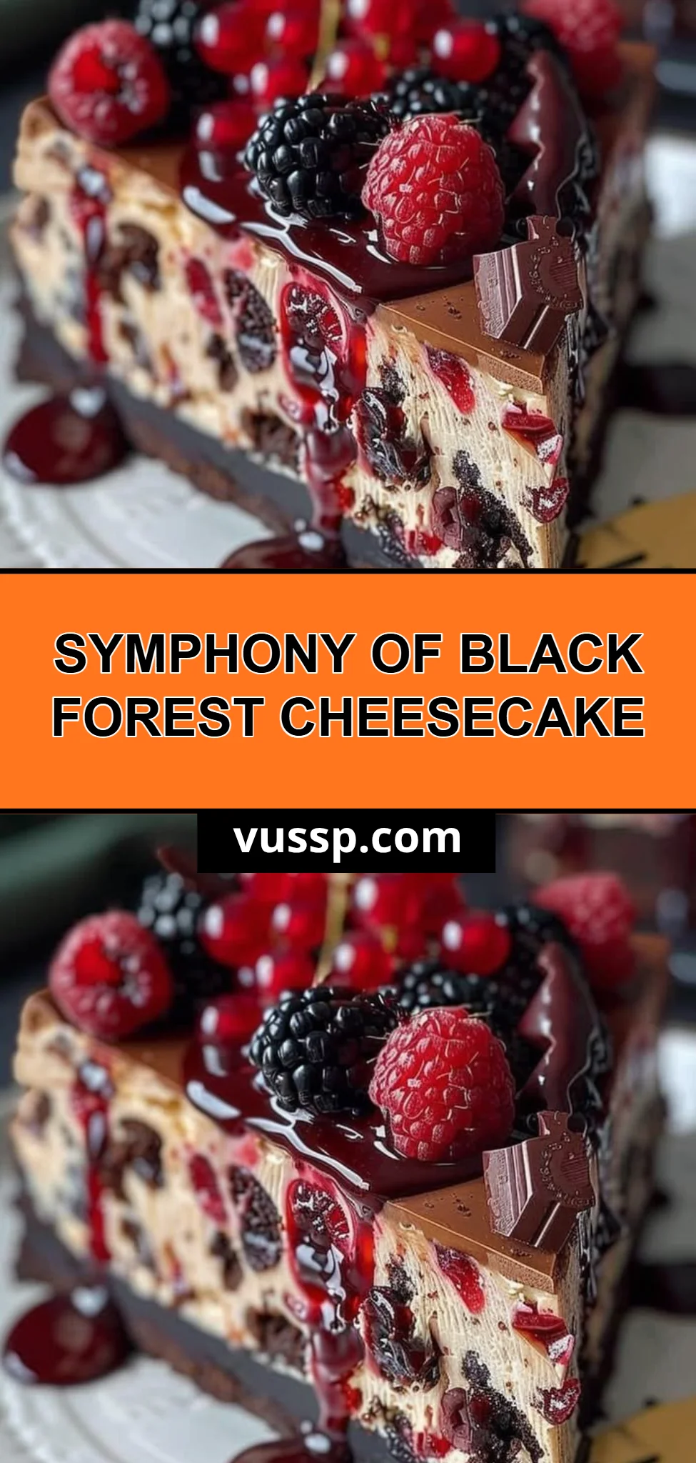 Symphony of Black Forest Cheesecake