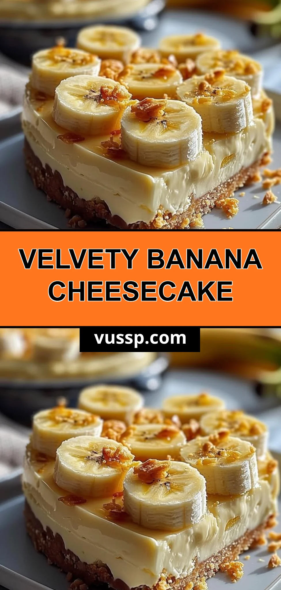 Velvety Banana Cheesecake