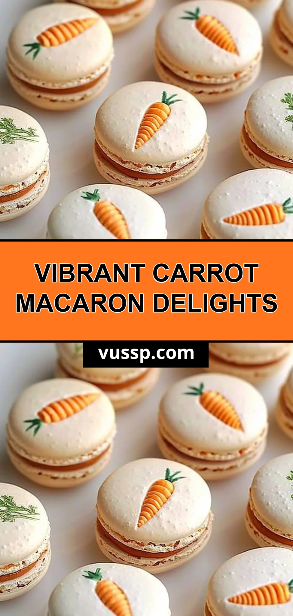 Vibrant Carrot Macaron Delights