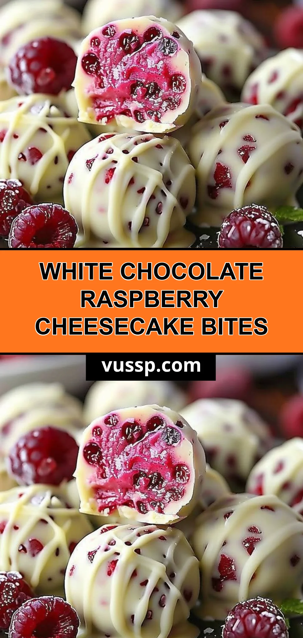 White Chocolate Raspberry Cheesecake Bites